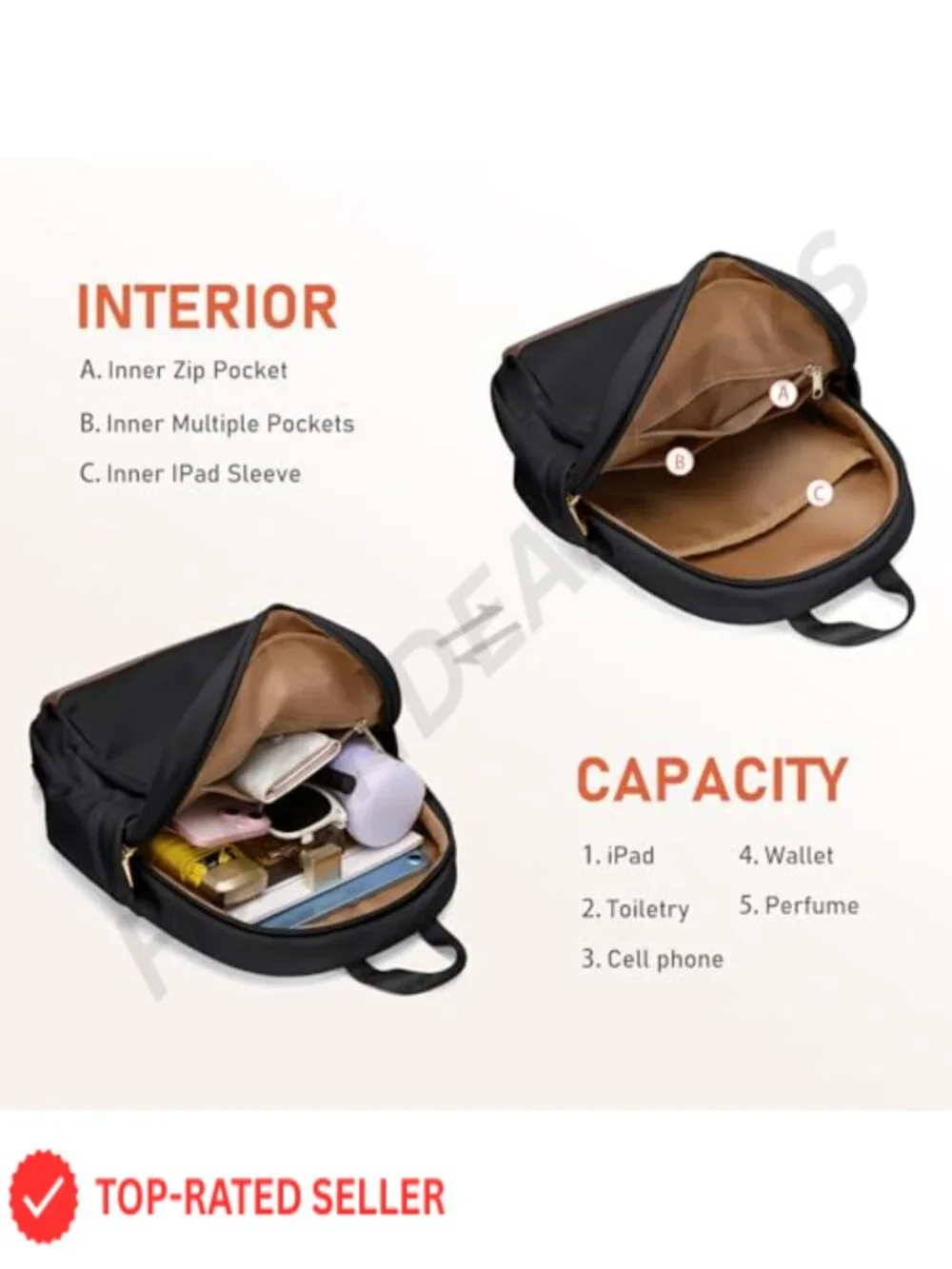 Mini Backpack for Women Convertible Nylon Daypack Purse Lightweight Bookbag